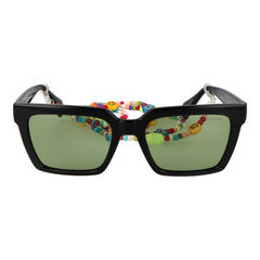 نظارات شمسية من الفولاذ المقاوم للصدأ باللون الأسود