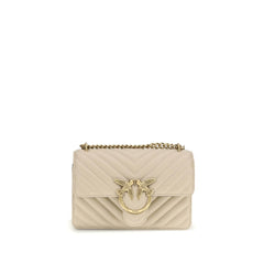 Beige Calf Leather Bos Taurus Shoulder Bag