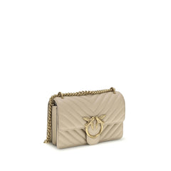 Beige Calf Leather Bos Taurus Shoulder Bag