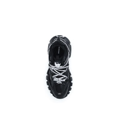 Black Polyethylene Athletic Sneakers