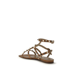 Beige Calf Leather Bos Taurus Sandals
