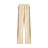 Beige Viscose Casual Pants