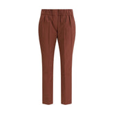 Multicolor Cotton Casual Pants