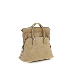 Beige Calf Leather Bos Taurus Shoulder Bag