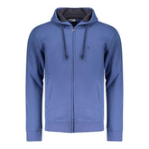 Blue Cotton Men's Hoodie Sweatshirt