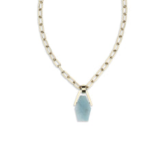 Blue Brass Necklace