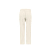 White Polyester Casual Pants