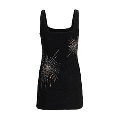 فستان كاجوال من النايلون الأسود