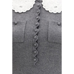 فستان كاجوال من القطن الرمادي