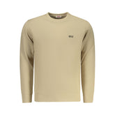Beige Cotton Men Sweatshirt