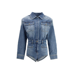 بذلة قطنية زرقاء