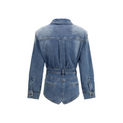 بذلة قطنية زرقاء