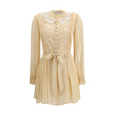 Beige Viscose Casual Dress