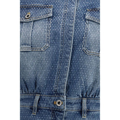 بذلة قطنية زرقاء