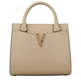 Beige Leather Handbag