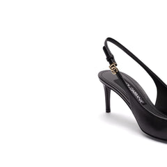 Black Calfskin High Heel Pumps