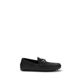 Black Calf Leather Bos Taurus Slip-On Loafers