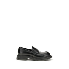Black Calf Leather Bos Taurus Slip-On Loafers