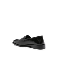 Black Calfskin Slip-On Loafers