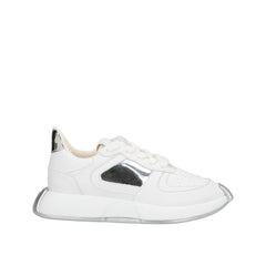 White Calfskin Chunky Sneakers