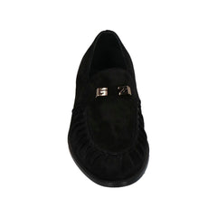 Black Calfskin Slip-On Loafers