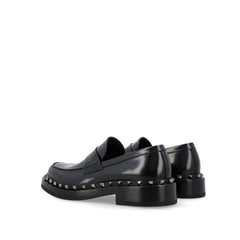 Black Calfskin Slip-On Loafers