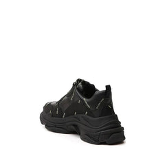 Black Calfskin Chunky Sneakers