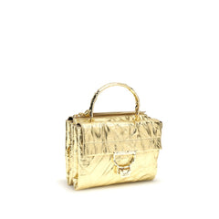 Gold Calf Leather Bos Taurus Handbag