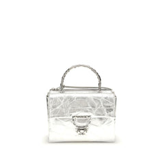 Silver Calf Leather Bos Taurus Handbag