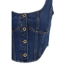 بلوزة قطنية زرقاء