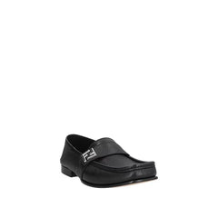 Black Calfskin Slip-On Loafers