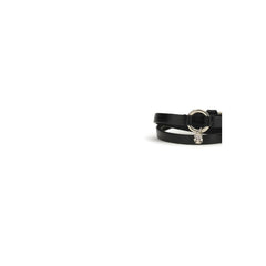 Black Calf Leather Bos Taurus Bracelet