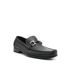 Black Calfskin Slip-On Loafers