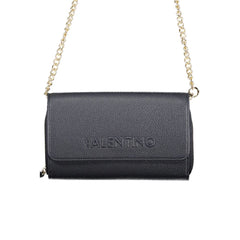 Blue Polyurethane Women Wallet with Chain