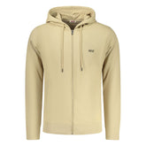 Beige Cotton Men's Hoodie