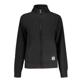 Black Cotton Women Sweatshirt