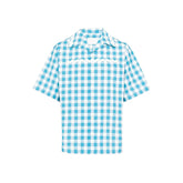 Blue Cotton Pattern Shirt