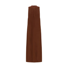 Brown Viscose Casual Dress
