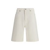 White Cotton Bermuda Shorts