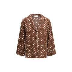 Brown Silk Pattern Shirt