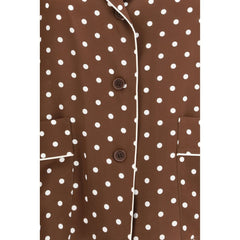 Brown Silk Pattern Shirt