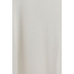 White Linen Sleeveles T-Shirt