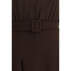 Brown Polyester Casual Dress