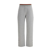 Gray Cotton Casual Pants