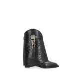 Black Calfskin Ankle Boots