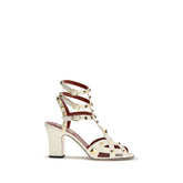 Brown Goatskin Stiletto Heel Sandals