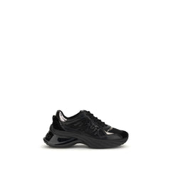 Black Calf Leather Bos Taurus Chunky Sneakers