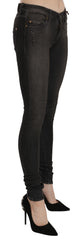 Cotton Black Washed Low Waist Skinny Denim Jeans