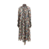 Multicolor Silk Casual Dress