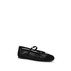 Black Cotton Ballet Flats